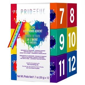 4/$15 🌻 NWT Prideful Bath Bomb Advent Calendar Set, 1.7 oz, 12 Piece